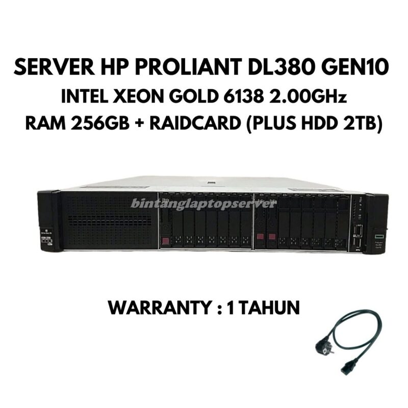 Server HP Proliant DL380 Gen10 256GB Plus HDD 2TB