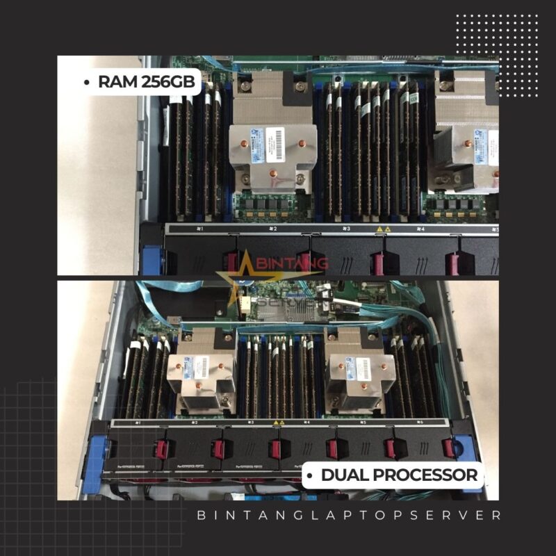 Double Processor dan RAM 256GB Server DL380 G9 Bracket SAS