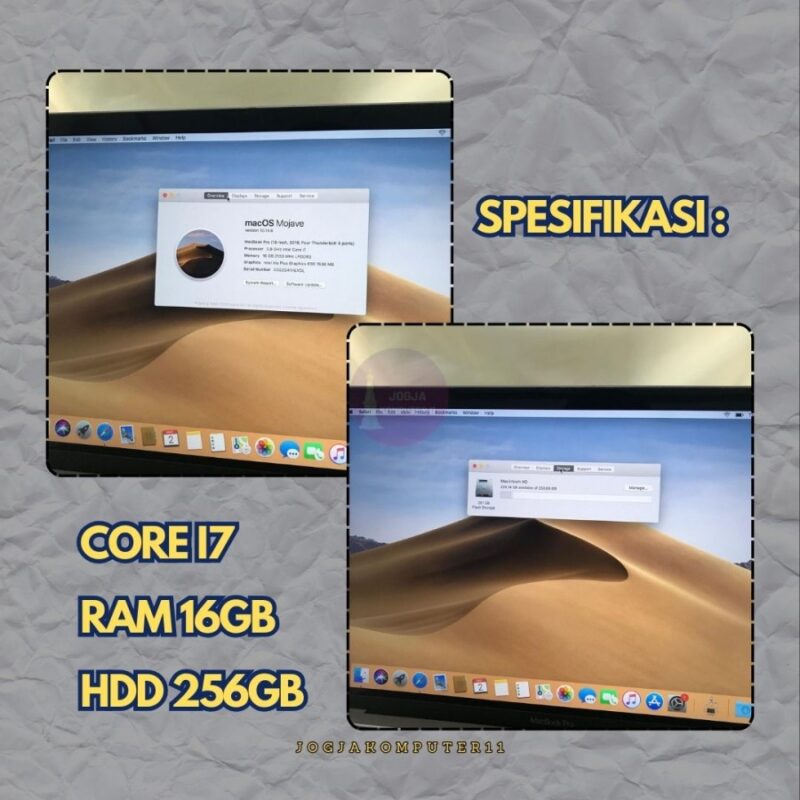 Spesifikasi Macbook Pro 13 Inch 2019 Second