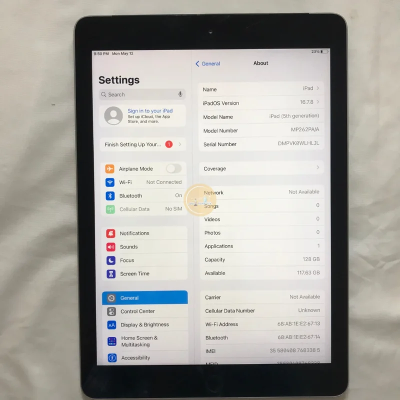 ipad 5 128GB Space Gray