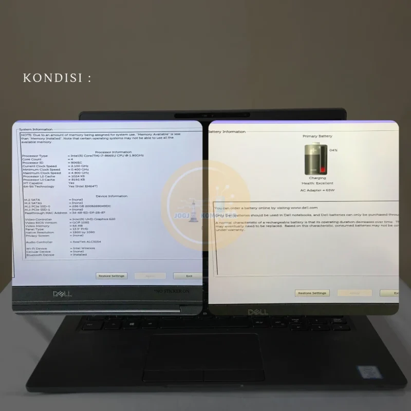 DELL LATITUDE 7300 RAM 16/256GB Intel Core i7 Gen 8