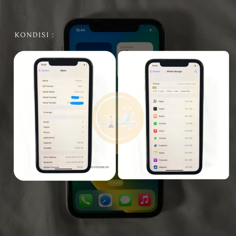 10-2 iPhone XR Second 128GB White Unit Only