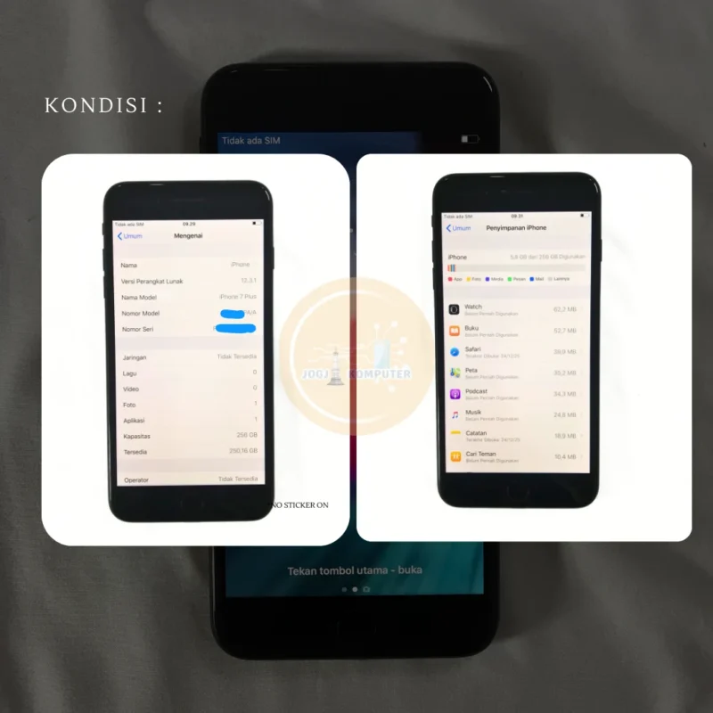 10-2 iPhone 7 Plus Second 256GB Jet Black Unit Only