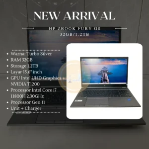 HP ZBook Fury G8 RAM 32GB/1.2TB Processor i7 Gen 11