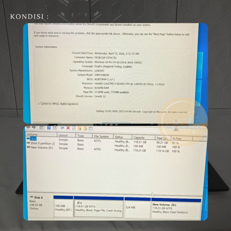 Laptop Lenovo Thinkpad T490s Touchscreen RAM 8GB/256GB
