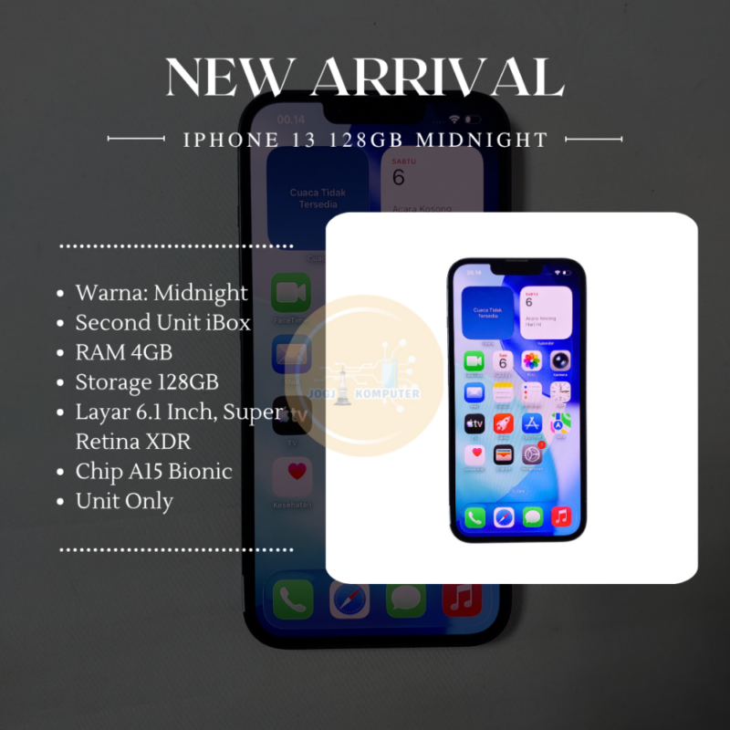 iPhone 13 128GB Midnight Second Unit - Ex iBox