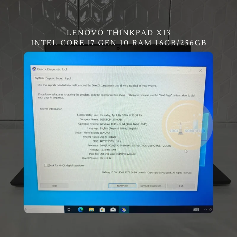X13 i7-10 - LOT 3 copy 2 Laptop Lenovo Thinkpad X13 RAM 16GB/256GB Core i7 Gen 10