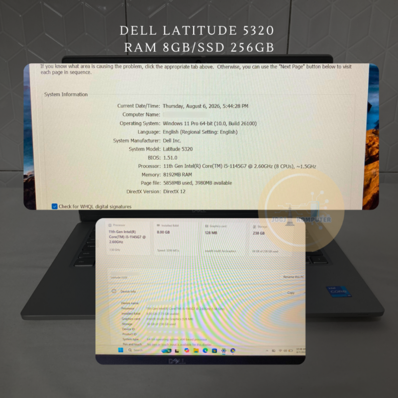 Laptop Dell Latitude 5320 RAM 8GB SSD 256GB